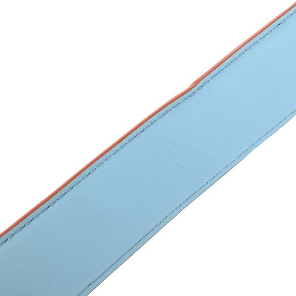 FENDI Logo Bag Shoulder Strap Studs Leather Plastic Brown Blue Orange - Picture 7 of 9